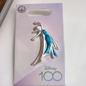 Disney 100 Elsa Pin in Blue and Silver